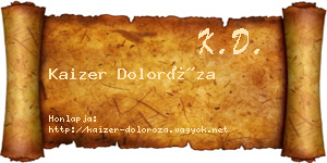 Kaizer Doloróza névjegykártya